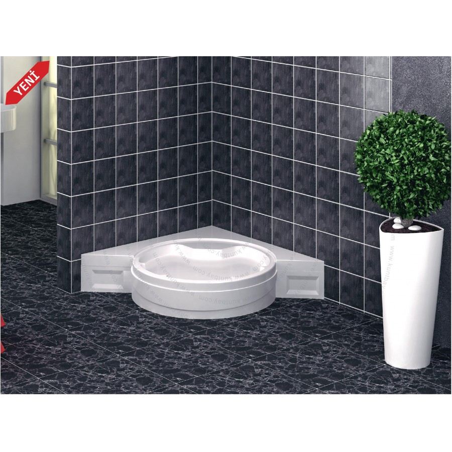 Panelli Full Oval Köşe Duş Teknesi